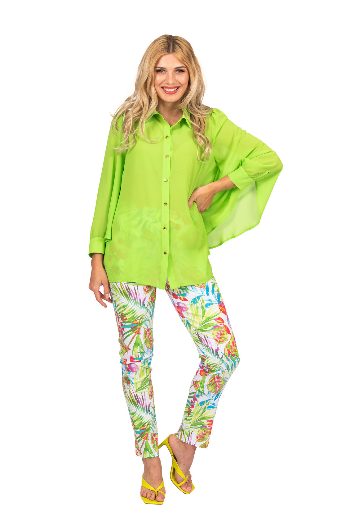 Scapa Lauren Perre Sheer TopLime Fashion House