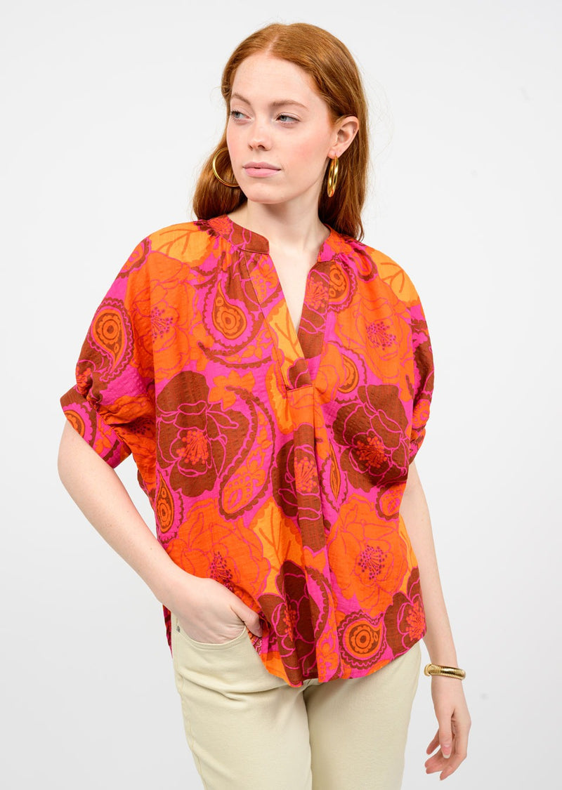 Ivy Jane Floral Print Popover Top