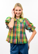 Ivy Jane Blocks of Plaid Top