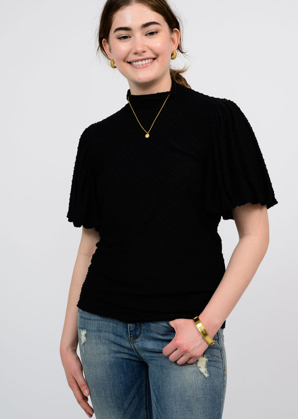 Ivy Jane Tufted Top-Black