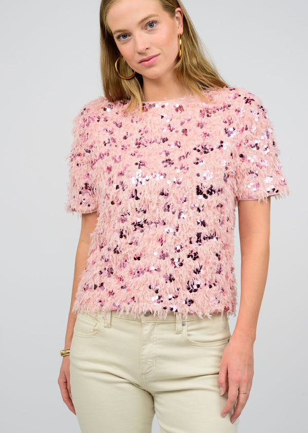 Ivy Jane Fuzzy Sparkle Tee-Rose