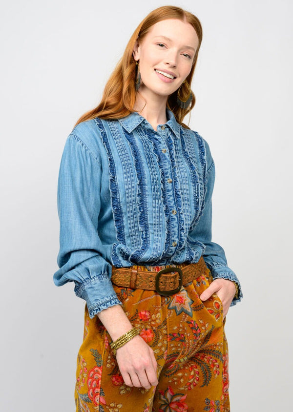 Ivy Jane Tuxedo Denim Shirt | Indigo