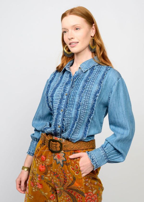 Ivy Jane Tuxedo Denim Shirt | Indigo