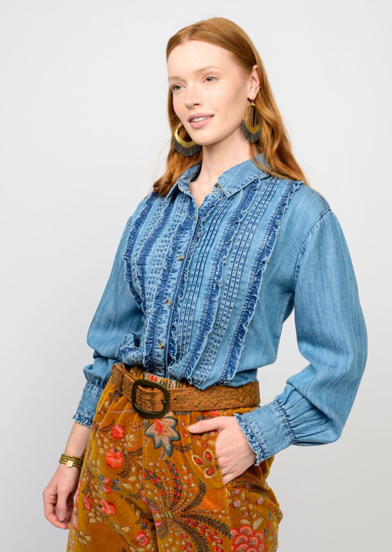 Ivy Jane Tuxedo Denim Shirt | Indigo