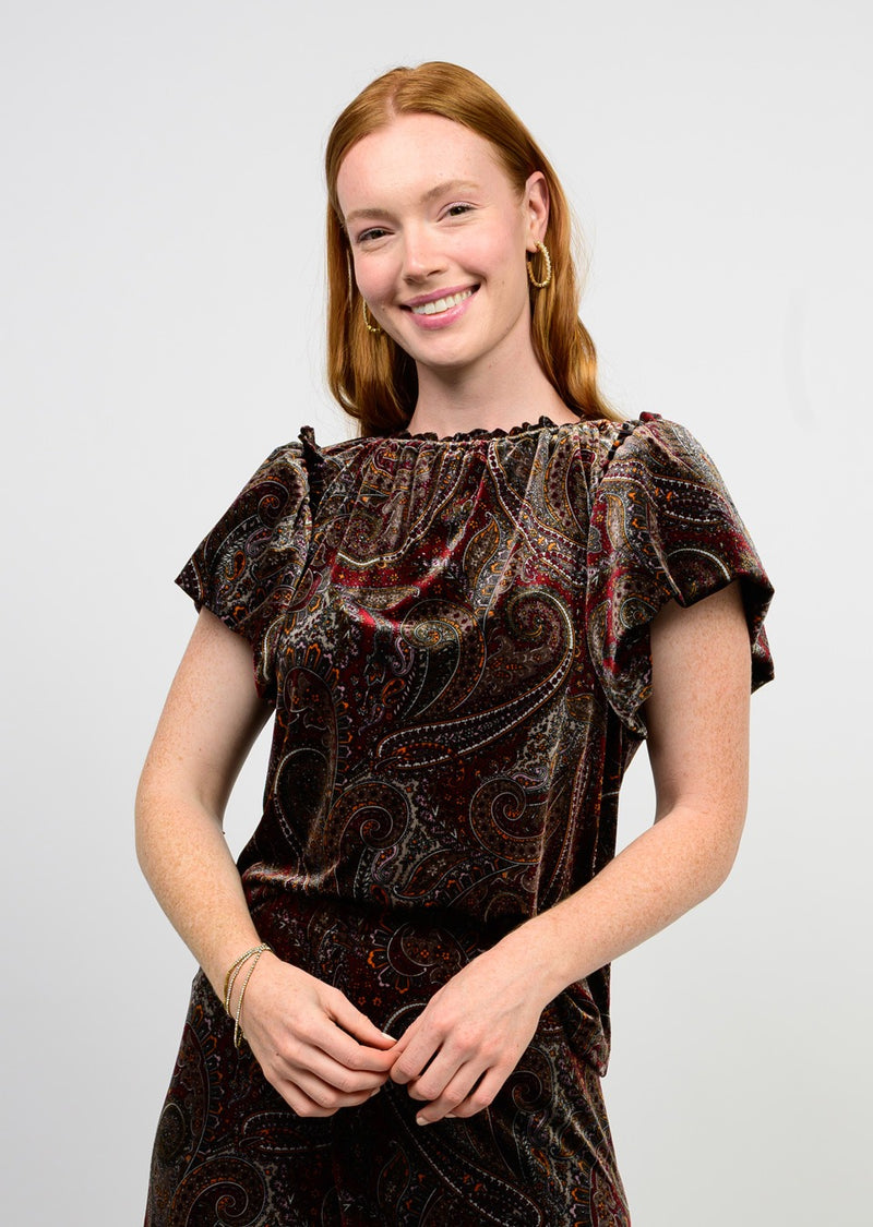 Ivy Jane Paisley Flounce Top