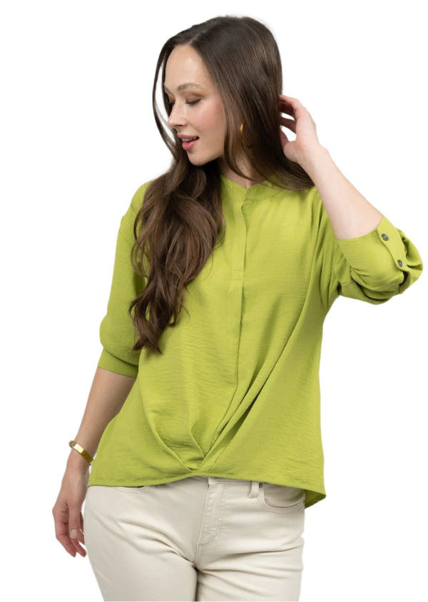 Ivy Jane Twisted Top-Lime