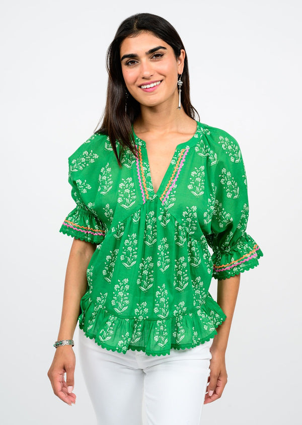 Ivy Jane Flouncy Top | Green