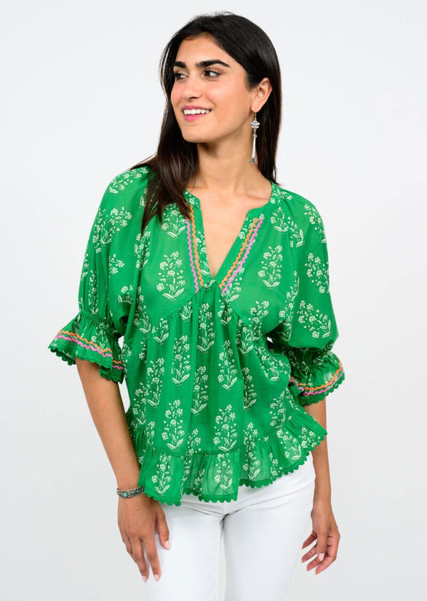 Ivy Jane Flouncy Top | Green