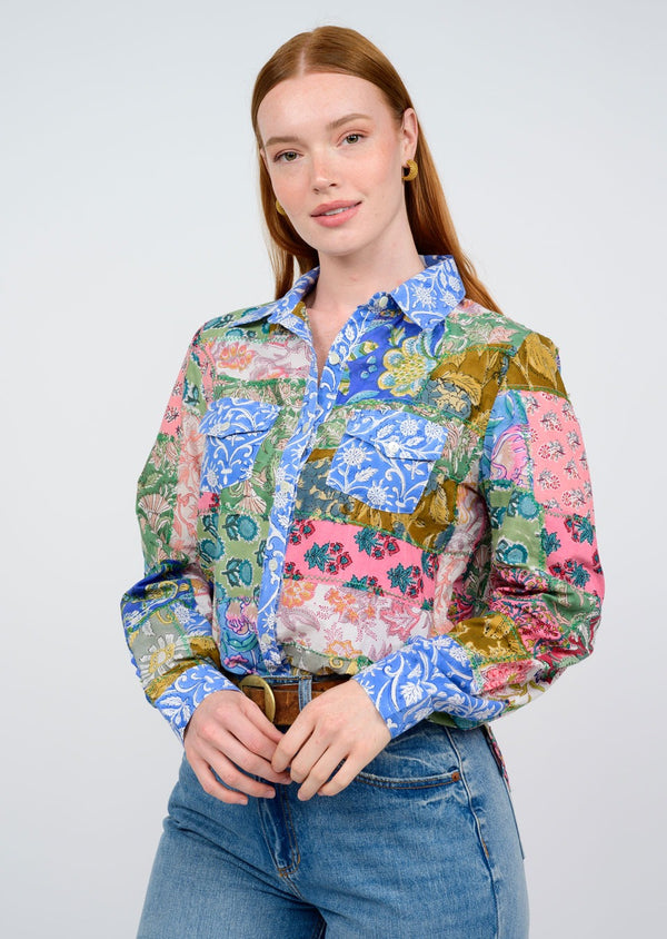 Ivy Jane Patchwork Camp Shirt | Multi