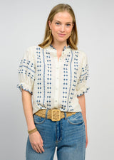 Ivy Jane Rows of Embroidery Top | Ivory