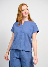 Ivy Jane Popover Stripe Top | Blue