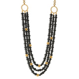 Capucine De Wulf Berry 3-Strand Necklace, 18"+2" - Ebony