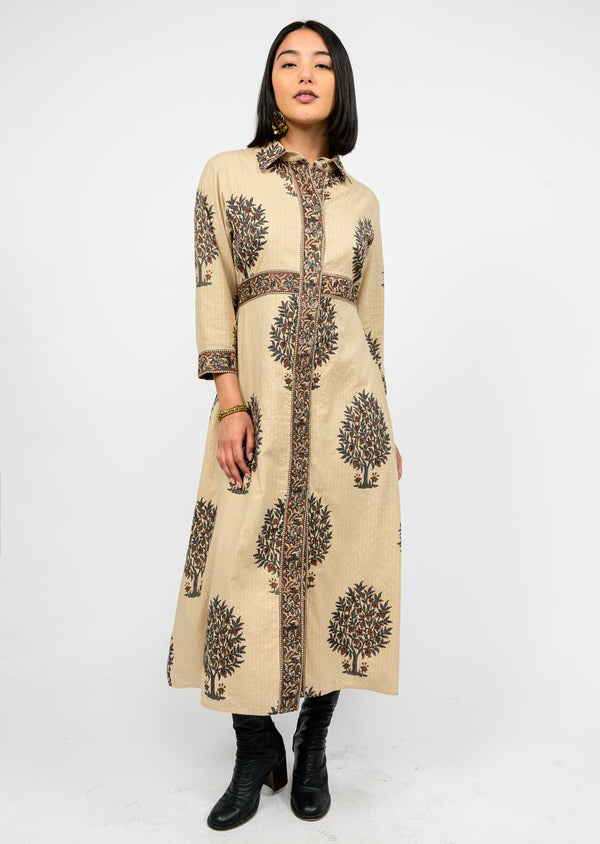 Ivy Jane Tree of Life Dress | Khaki