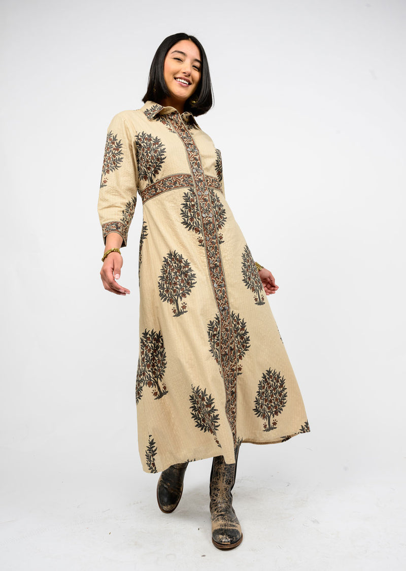 Ivy Jane Tree of Life Dress | Khaki