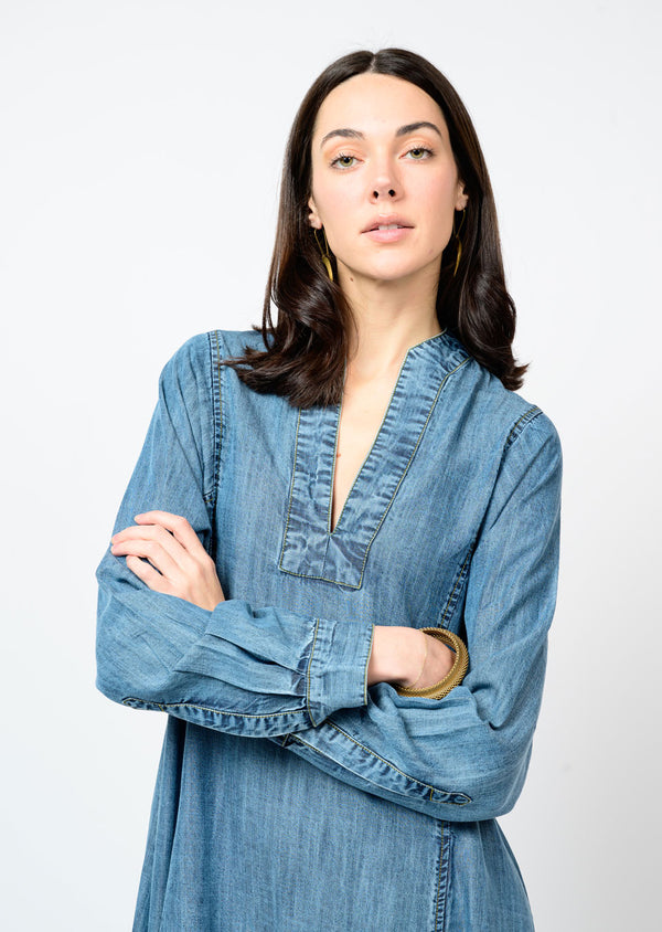 Ivy Jane Uncle Frank Denim Midi Caftan |  Indigo