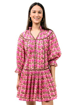 Ivy Jane Uncle Frank Ruffle Collar Dress with Blanket Stitch | Rose