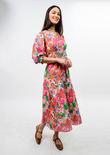 Ivy Jane Uncle Frank Floral Smocked Pink Tiered Maxi Dress