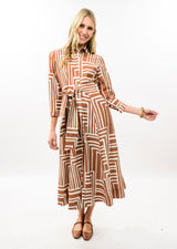 Ivy Jane Graphic Midi Shirt Dress