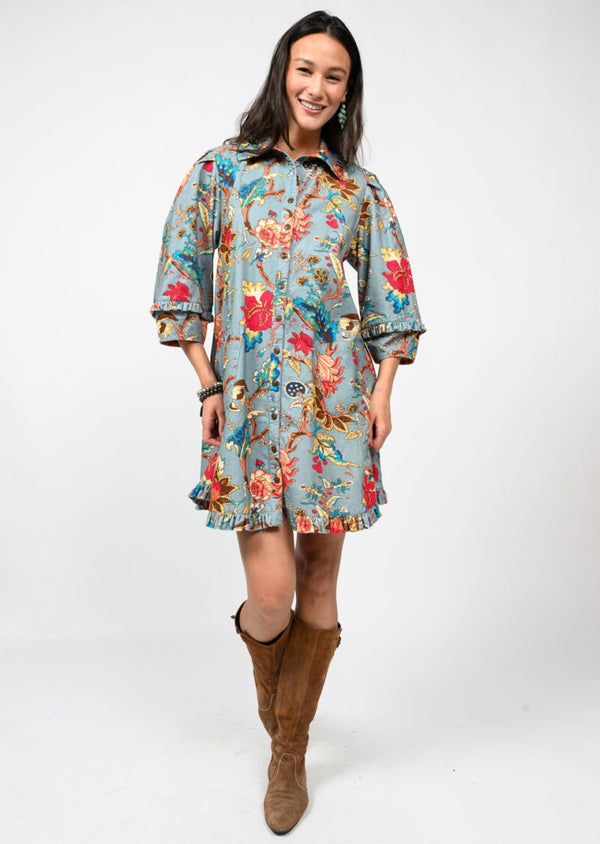 Ivy Jane Ruffled Edges Dress | Slate