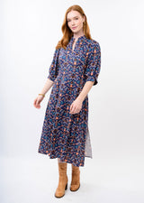 Ivy Jane Uncle Frank Midi Popover Dress | Navy