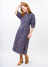 Ivy Jane Uncle Frank Midi Popover Dress | Navy
