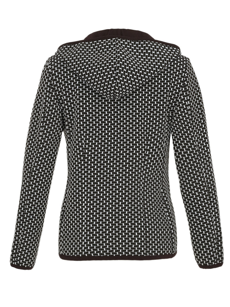 Dolcezza Knit Blazer-Black/White