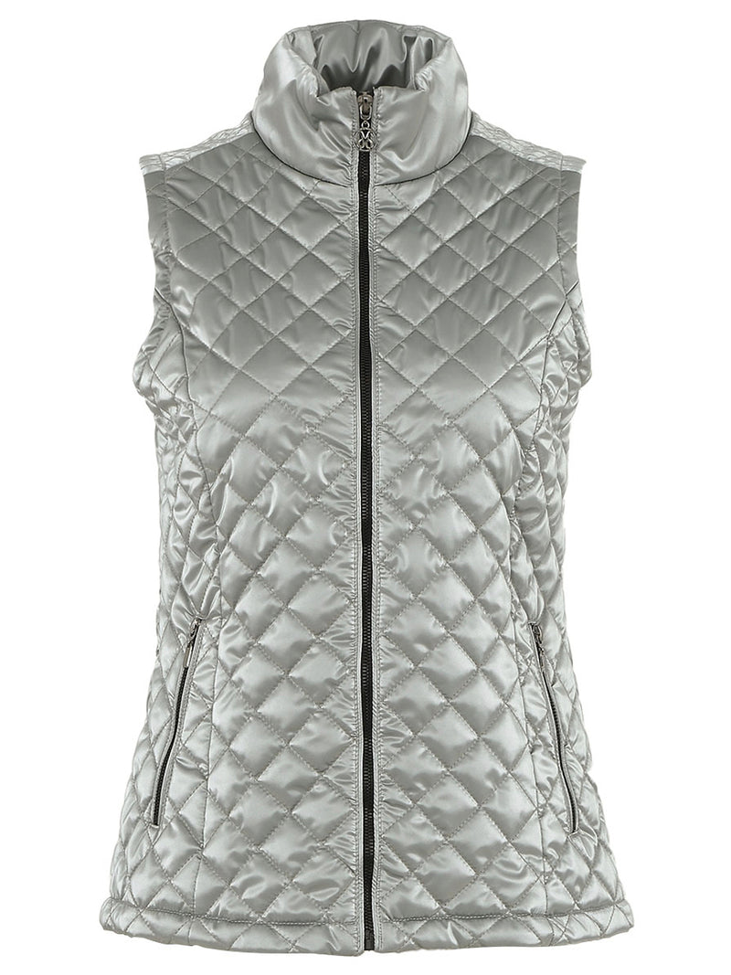 Dolcezza Woven Vest-Silver