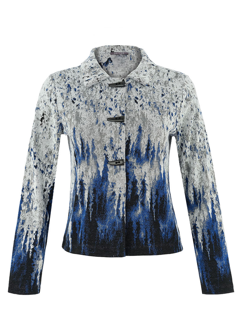 Dolcezza Knit Jacket | Grey/Blue