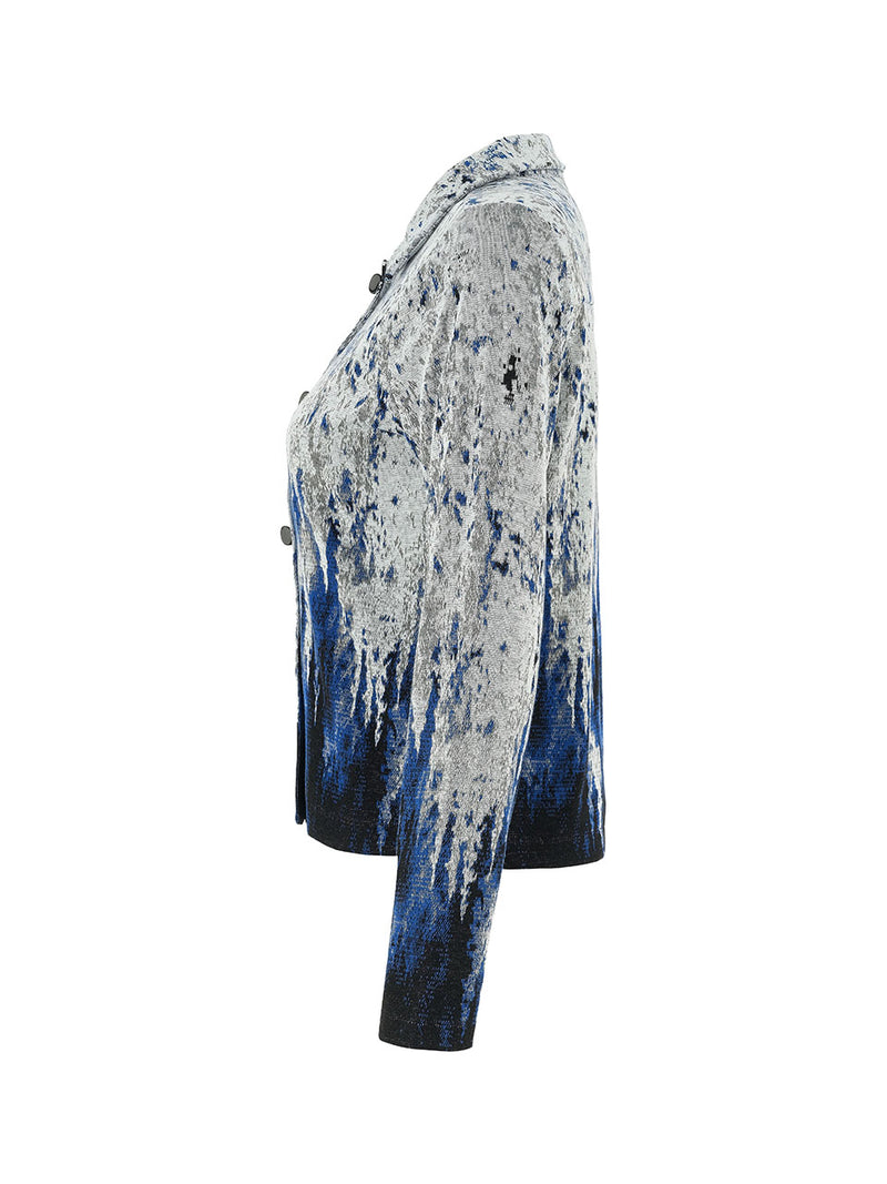 Dolcezza Knit Jacket | Grey/Blue