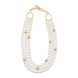 Capucine De Wulf Berry & Bead Triple Strand Necklace, 18+2'' - Pearl