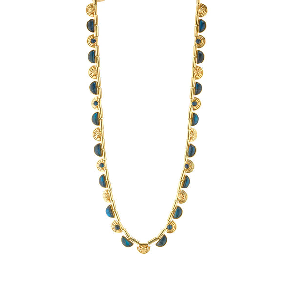 Capucine De Wulf Cleopatra Riviere Necklace, 17"+2" - Blue Labradorite