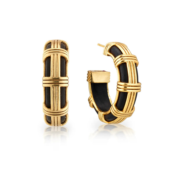 Capucine De Wulf Gaia Cage Hoop Earrings - Ebony