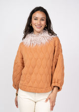 Ivy Jane Poof Sleeve Quilted Popover | Rust