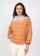 Ivy Jane Poof Sleeve Quilted Popover | Rust