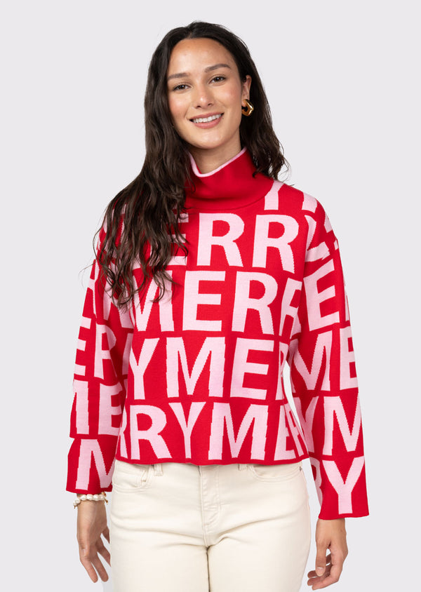 Ivy Jane Comfort and Joy Merriest Joy Sweater | Red