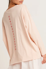 PLANET Pima Cotton Metallic Dot Dot Dot Luxury Boxy T | Blush/Rose Gold Foil