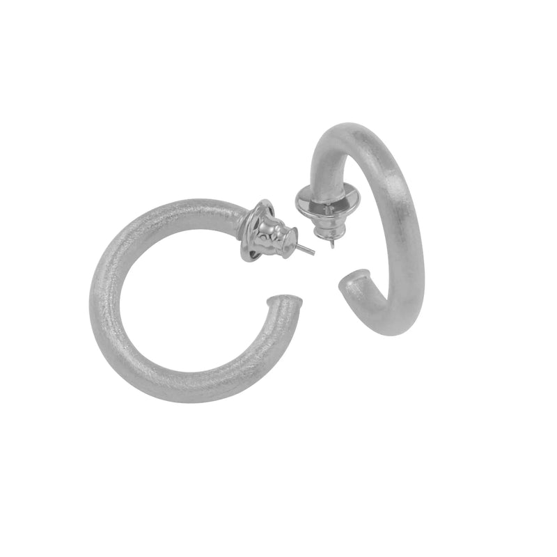 Betty Carré Binsa Small Hoop Earring Rhodium