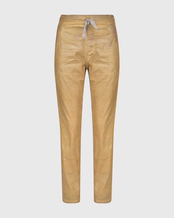 Alembika Pinstripe Iconic Stretch Jeans, Gold