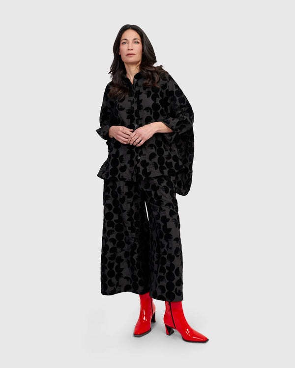 Alembika Flocked Oversized Shirt | Crescent