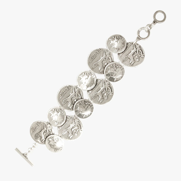 CXC Gladiator Coin Bracelet | Silver