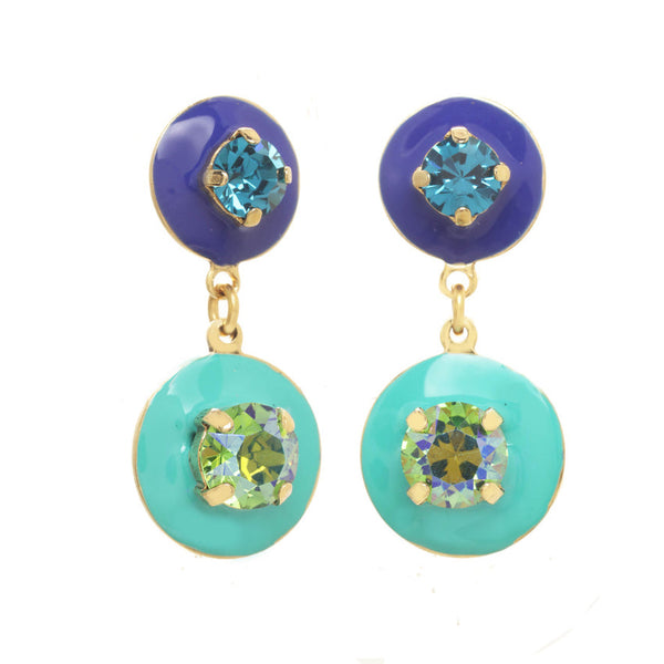 TOVA Janie Il Earrings in Purple / Green