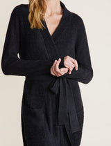 Barefoot Dreams CozyChic Lite® Ribbed Robe | Black