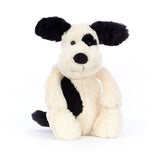 Jellycat Bashful Rufferty Black & Cream Puppy | Medium