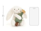 Jellycat Bashful Bunny with Christmas Tree
