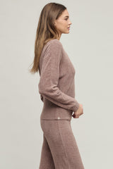 Barefoot Dreams CozyChic Ultra Lite® Scallop Dolman Henley | Sable