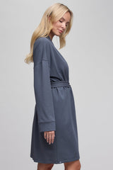 Barefoot Dreams Brushed Luxe Lounge Robe | Slate Blue