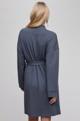 Barefoot Dreams Brushed Luxe Lounge Robe | Slate Blue