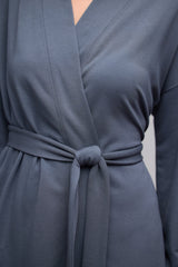 Barefoot Dreams Brushed Luxe Lounge Robe | Slate Blue