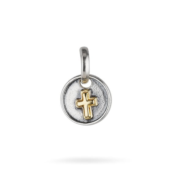Waxing Poetic Belovable Charm - Cross Sterling Silver/Brass