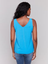 Charlie B Reversible Bamboo Cami -Lagoon